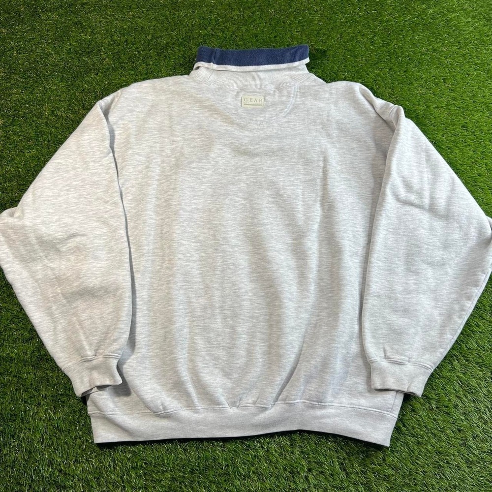VTG United States Army Mock Neck Sweatshirt Gray Spell Out Military XL Gear - Picture 6 of 6